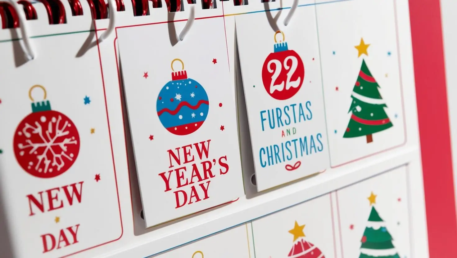 Calendar marked with holidays 