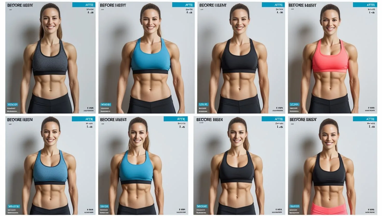 Before/after transformation photos or progress tracking charts