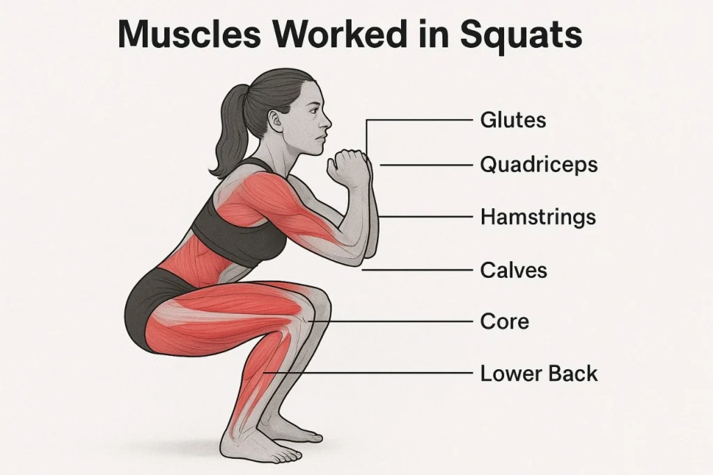 muscles worked in squats