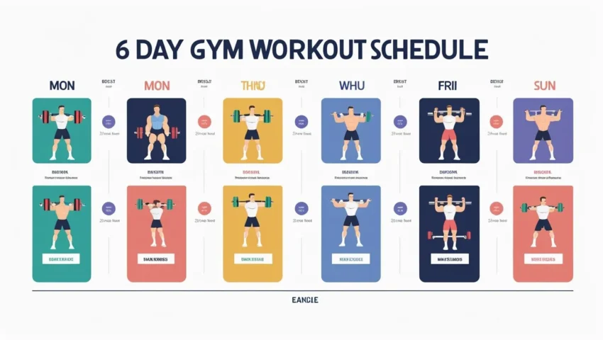 6 day gym workout schedule