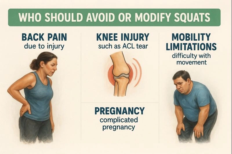 Who Should Avoid or Modify Squats